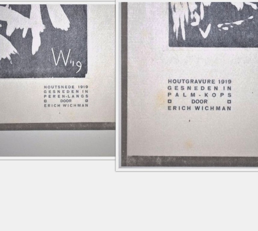 1x houtsnede 1919  & 1x houtgravure 1919  kopen? Bied vanaf 35!