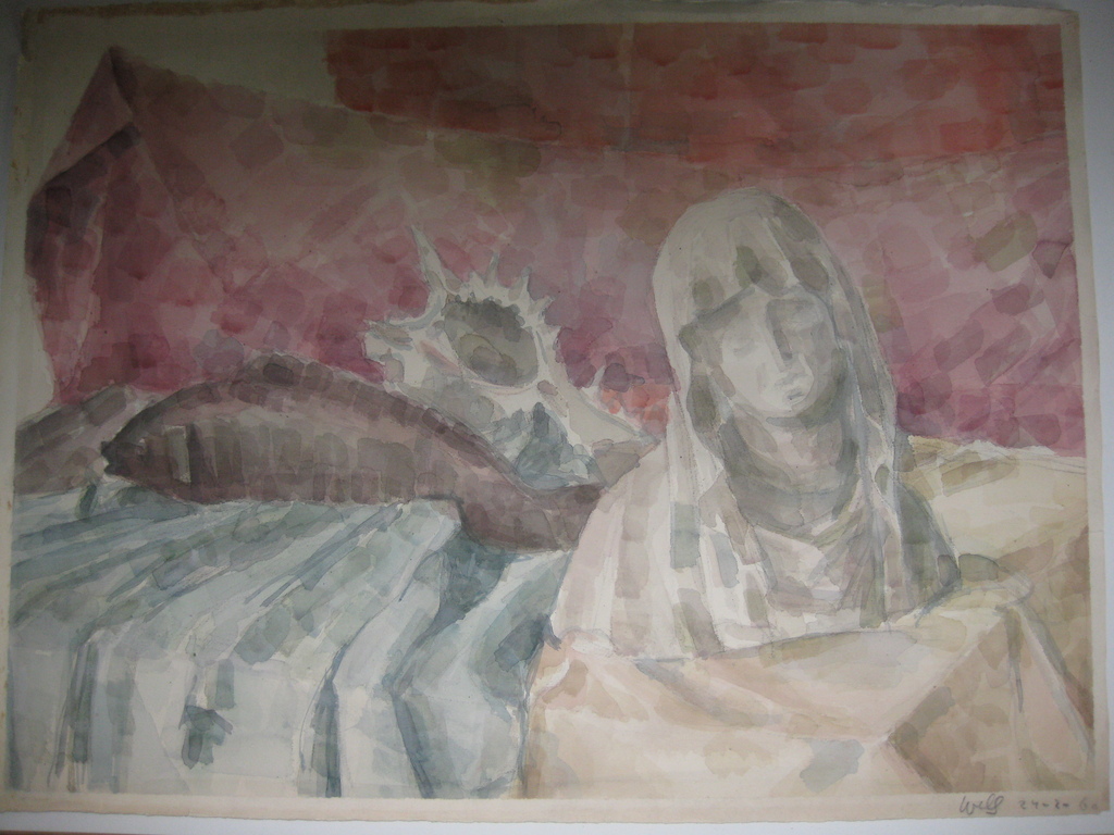 4x aquarel Wilhelmina van den Eerenbeemt  kopen? Bied vanaf 1!