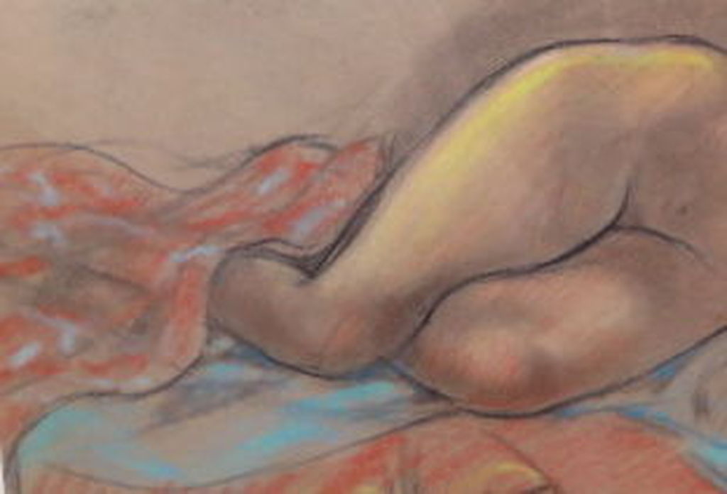 Piet Peters (1889-1950) - Gouache - gesigneerd - fraai ingelijst - Liggend naakt kopen? Bied vanaf 1!