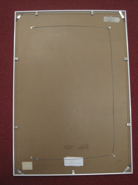 even opletten !  Walter van Oel * groot aquarel * Bushes in red & blue  kopen? Bied vanaf 1!