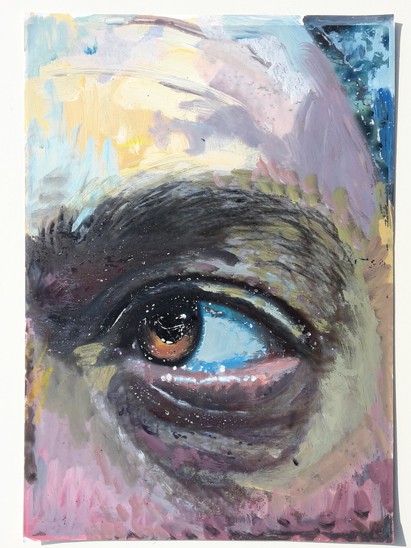 Peter Klashorst - gemengde techniek op papier - Eye love you kopen? Bied vanaf 75!