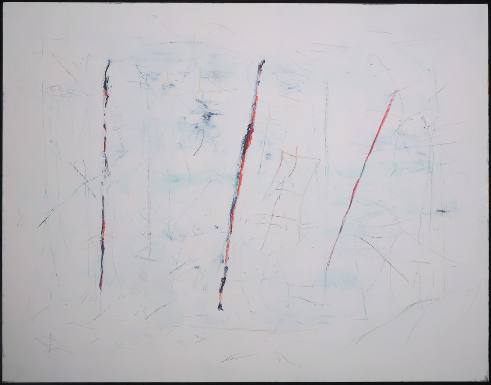 Arnoud de Blauw: Olieverf en Krijt op papier, Abstract 4 kopen? Bied vanaf 1!