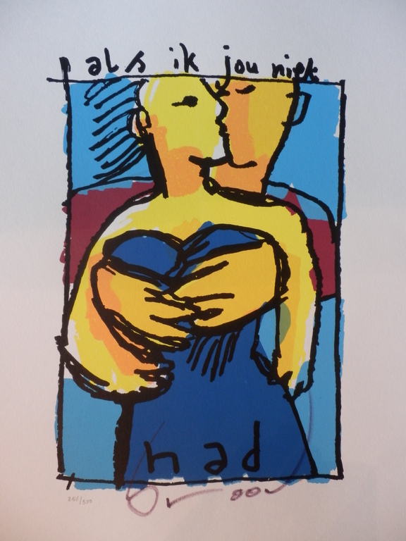 HERMAN BROOD HANDGESIGNEERDE En Gelimiteerde ZEEFDRUK ALS IK JOU NIET HAD verkocht voor € 195!