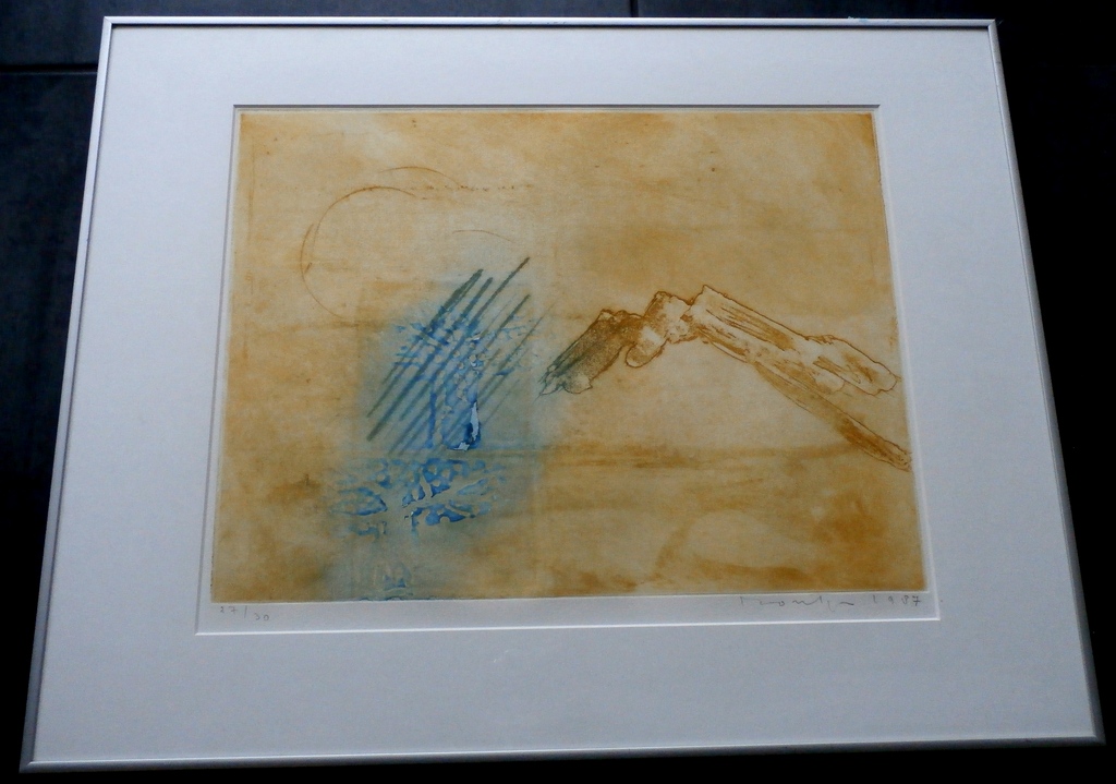 Jan Montyn - ingelijste ets:  Les collines de Totori - Japan - 1987 kopen? Bied vanaf 175!