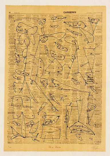 Grote originele zeefdruk van Ad van Hassel - Cobra gezicht kopen? Bied vanaf 75!