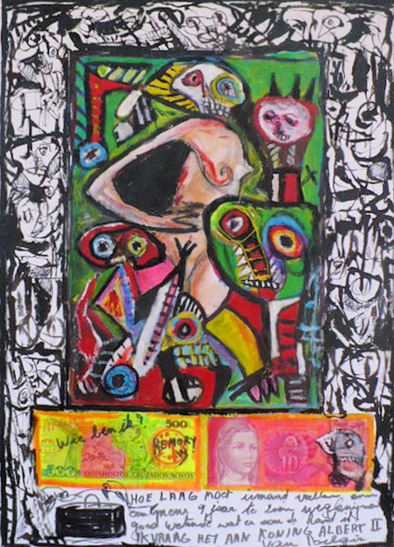 Marginalen- mixed media op papier. hand gesigneerd plus certificaat verkocht voor € 80!