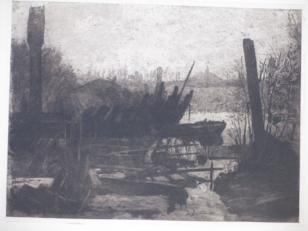 Jan Veth, Wrakken bij avond, Ets kopen? Bied vanaf 40!