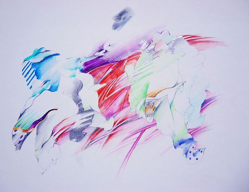 Pierre van Soest: Originele tekening. Compositie uit 1972 verkocht voor € 200!