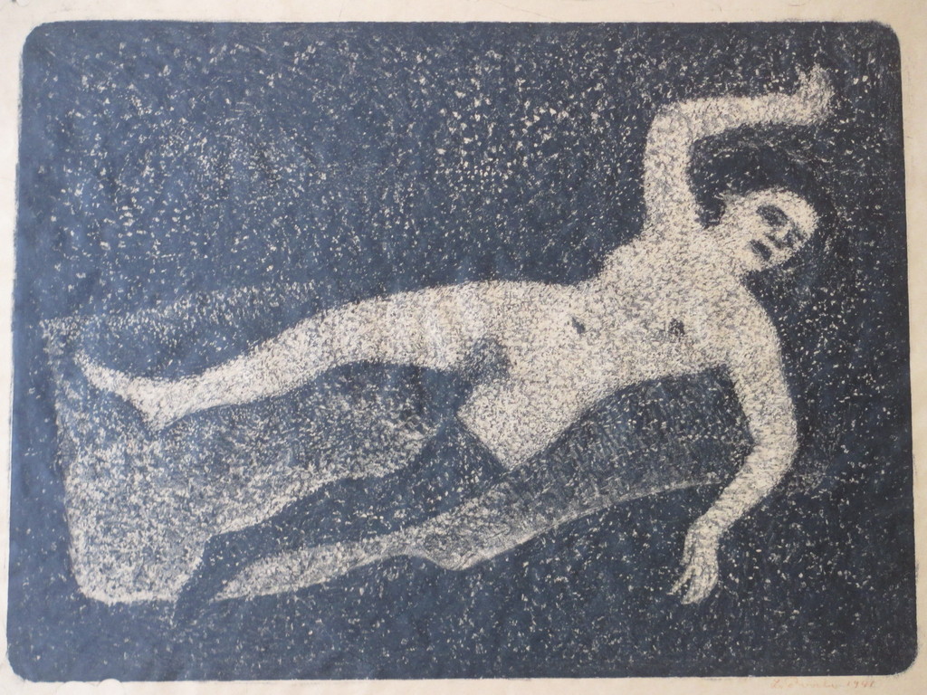 Louis van Roode, Liggende naakte vrouw, Litho verkocht voor € 40!