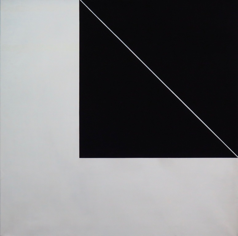 Wim Smits: Acryl op doek, Geometrische compositie (zwart/wit) kopen? Bied vanaf 100!