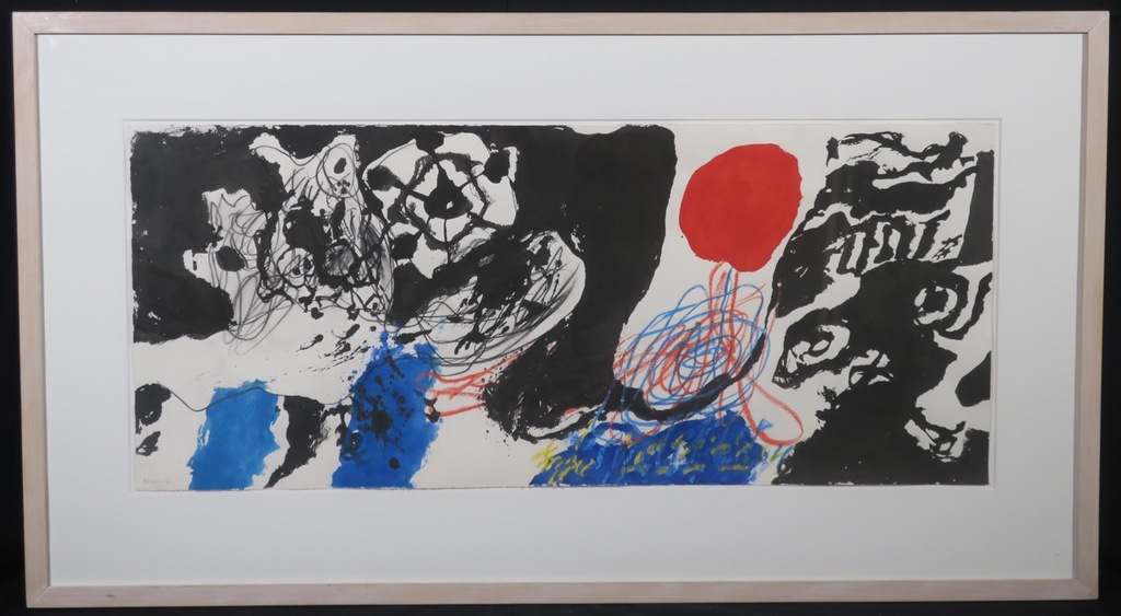 Jef Diederen: Gouache en Krijt, Z.T. - Ingelijst (Groot) verkocht voor € 500!