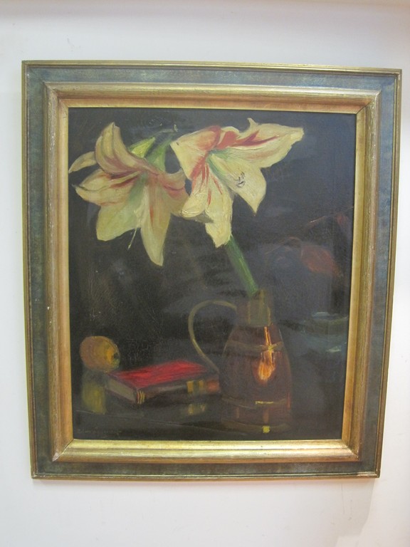 Piet v Wijngaerdt - Bergense School - "Amaryllis" olieverf ca. 1940 kopen? Bied vanaf 1!