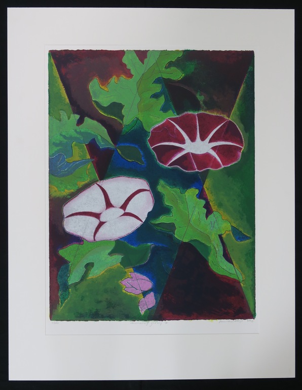 Jan van Delft: Zeefdruk, Morning glory II kopen? Bied vanaf 1!