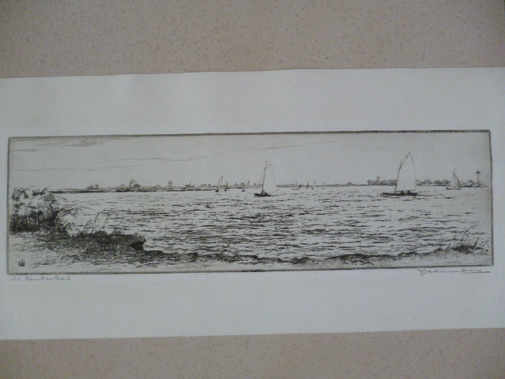 Johan Hemkes - ets - De Houkesleat kopen? Bied vanaf 60!