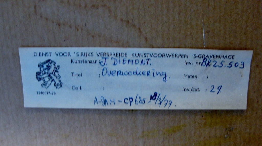 Max Diemont (1946-1998) - Zeer groot werk op paneel kopen? Bied vanaf 1!