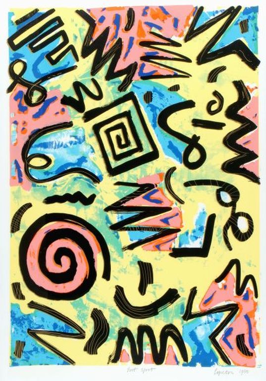 Bettina Lopetro, grote zeefdruk Hot Spot, 17/21 kopen? Bied vanaf 35!