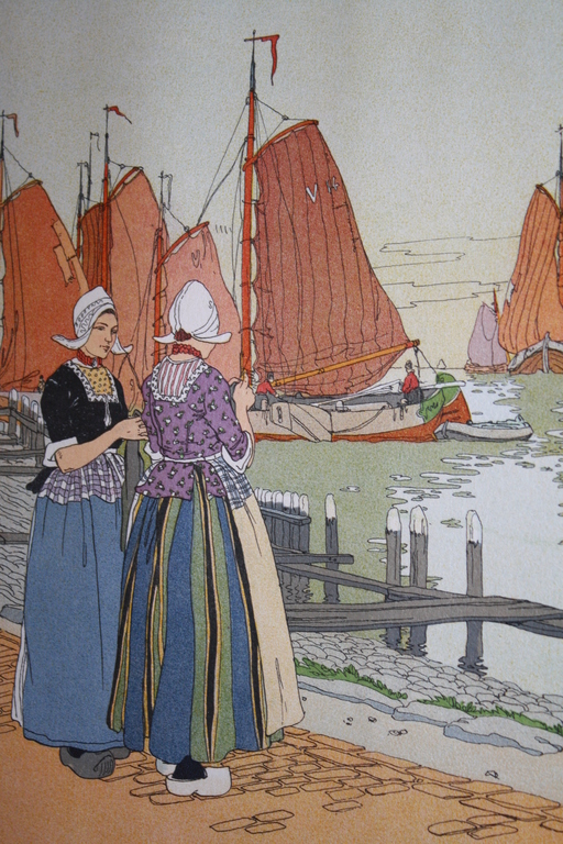 VOLENDAMMERS in de HAVEN  van HENRY CASSIERS verkocht voor € 35!