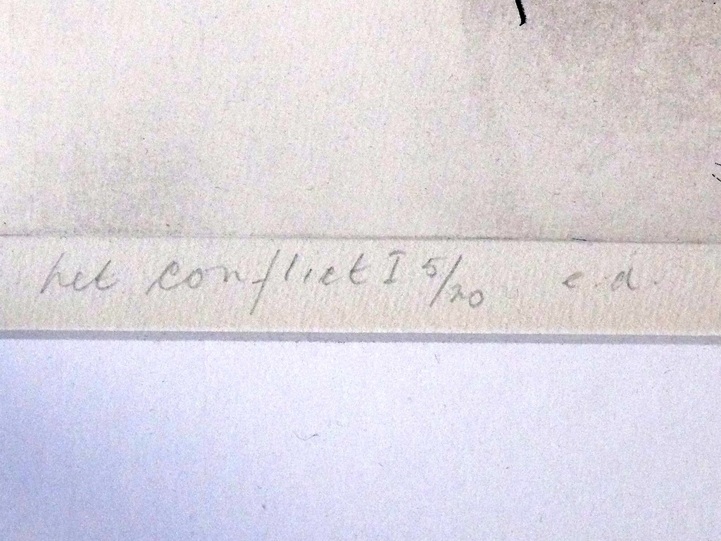 Coos Dieters: grafiek, ets. Het Conflict kopen? Bied vanaf 35!