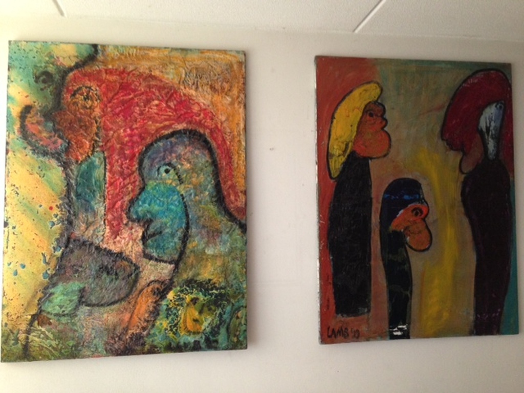 4 original oil paintings Matt Lamb 1932-2012  verkocht voor € 4900!