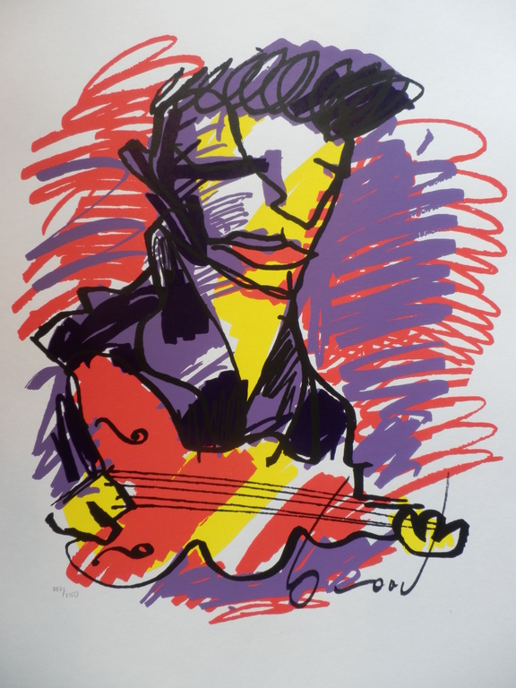 HERMAN BROOD,GROTE Gelimiteerde en HANDGESIGNEERDE Zeefdruk  ELVIS kopen? Bied vanaf 150!