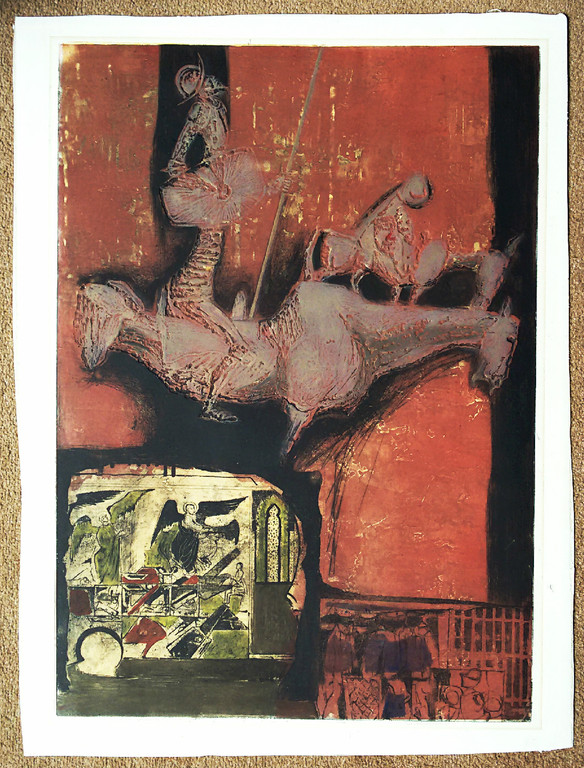 Ru van Rossem - Don Quichote, aquatint ets met reliëfdruk kopen? Bied vanaf 175!