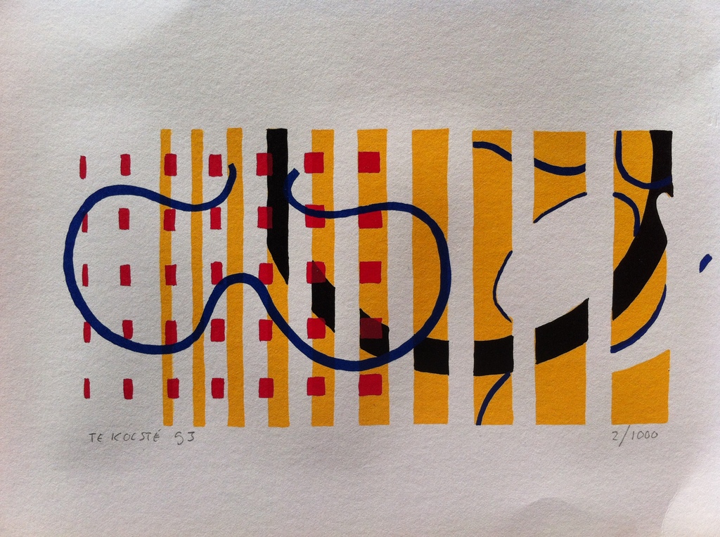 Kees te Kolsté: zeefdruk, zonder titel kopen? Bied vanaf 10!