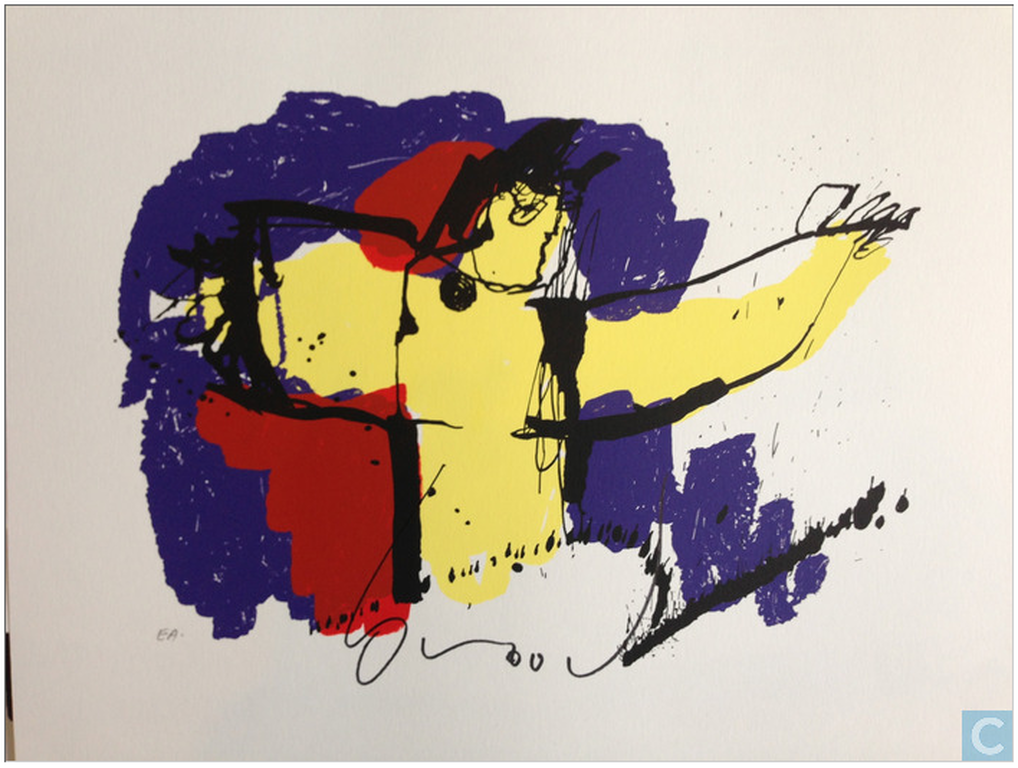 Brasil God - Zeefdruk - Met certificaat verkocht voor € 80!