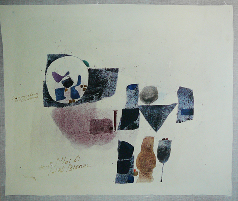 Julius Bissier (1893 - 1965): 'Zaaddop en Schrikoog' -1961- kopen? Bied vanaf 59!