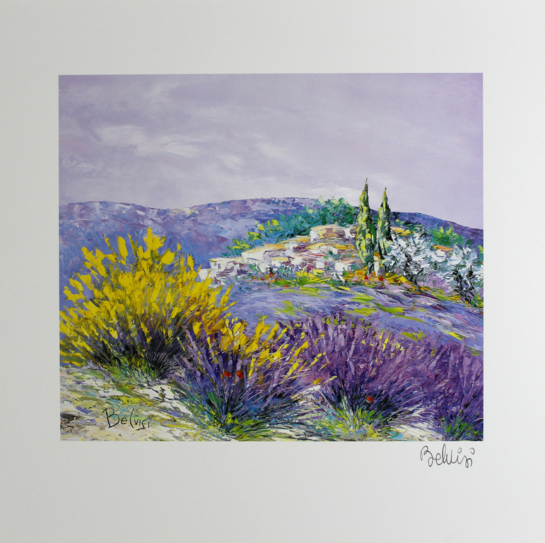 MARCEL BELVISI - GENET ET LAVANDE, grote litho, handgesigneerd kopen? Bied vanaf 1!