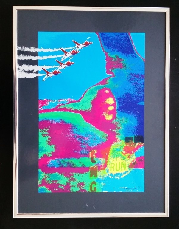 Henk van der Vet-F16-zeefdruk t.g.v. de 200e door Fokker geproduceerde F16 -1985 verkocht voor € 40!