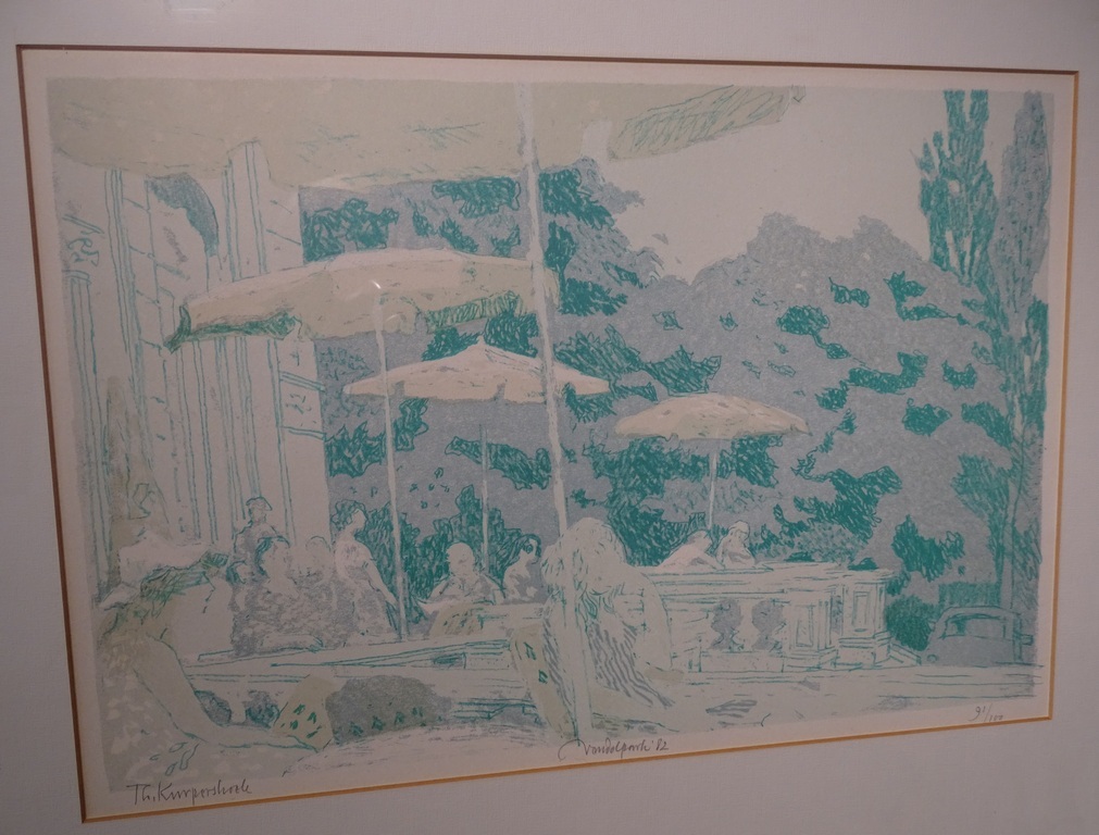 Theo Kurpershoek (1914-1998)  --  Zeefdruk  --  Vondelpark 1982 kopen? Bied vanaf 45!