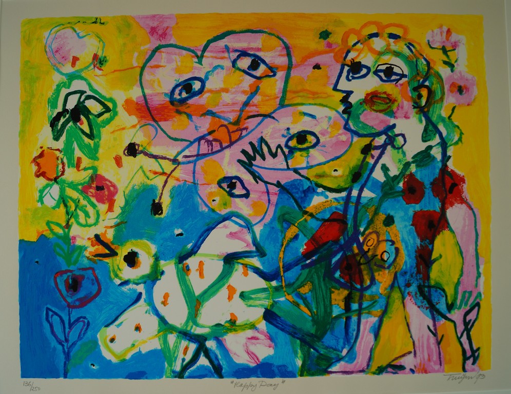 Hans Truijen - gesigneerde zeefdruk - Happy Day verkocht voor € 75!
