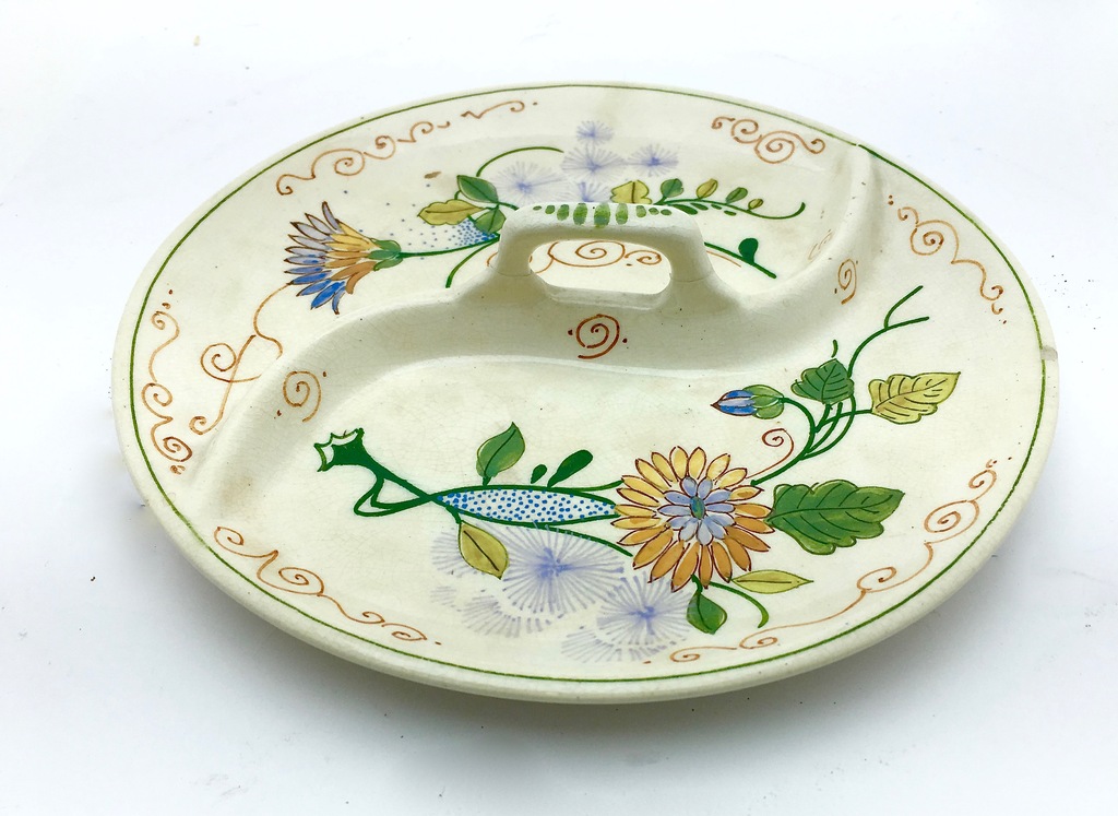 Plateelbakkerij Zuid-Holland - Schaal floraal decor  "Juliette" - 1918 kopen? Bied vanaf 1!