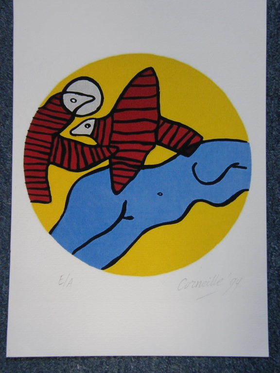 Corneille: zeefdruk, potlood gesigneerd kopen? Bied vanaf 1!