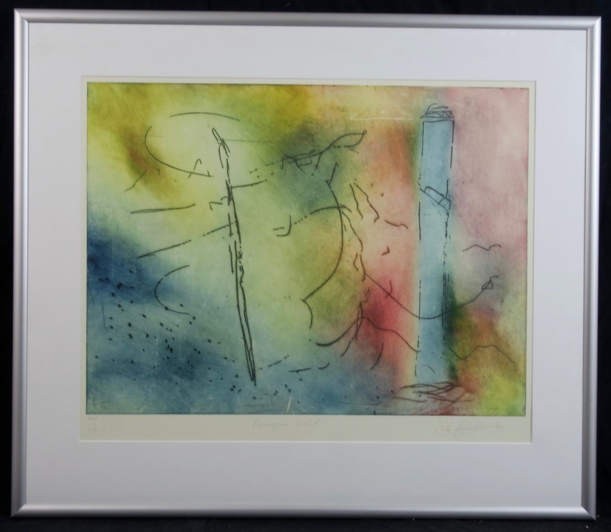 Ad Arma: Ets, Bewogen zuil - Ingelijst kopen? Bied vanaf 80!