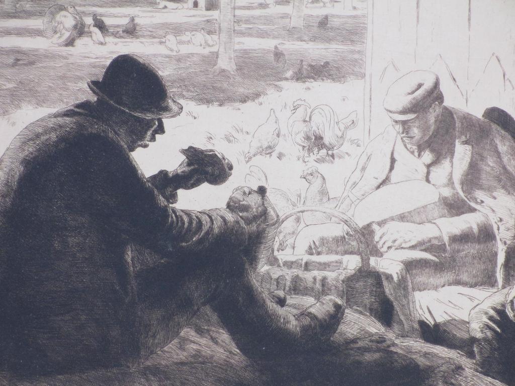Waalko Jans Dingemans, Schaftende boeren, Ets 1902 kopen? Bied vanaf 65!