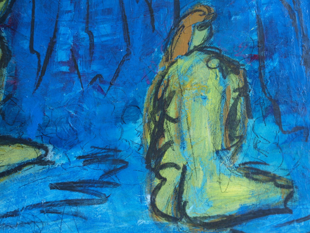 Johan van der Dong : Acrylverf op doek – WTC New York / Tsunami - 2001 kopen? Bied vanaf 1!