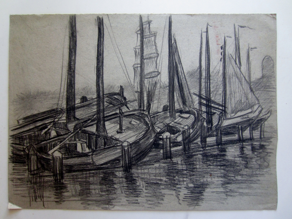 Job Frese (1914-1986) - 6 tekeningen - Amsterdam Rokin kopen? Bied vanaf 1!