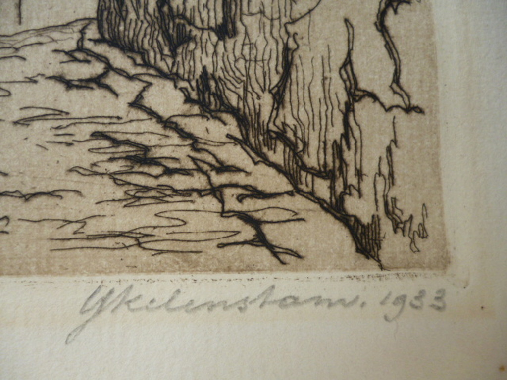 Hendrikus IJkelenstam - ets - Zuid-Europees steegje kopen? Bied vanaf 20!