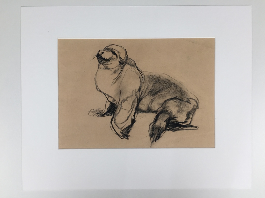 Nico Molenkamp - Nico Molenkamp, krijttekening op papier kopen? Bied vanaf 240!