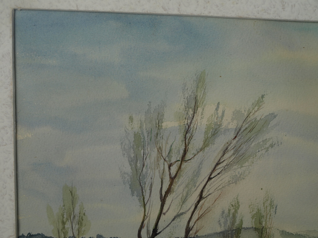 JOHN VISSCHER – Aquarel  – Zandvoort duinen  - Gesigneerd & ingelijst - 1951  kopen? Bied vanaf 1!