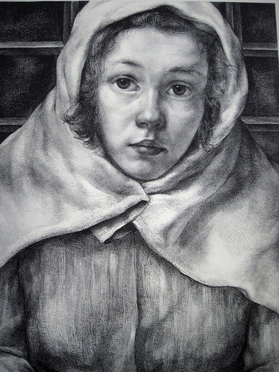 Groot gesigneerd  Litho "Portret van Katjusha Maslova" uit Tolstoj's Opstanding kopen? Bied vanaf 1!