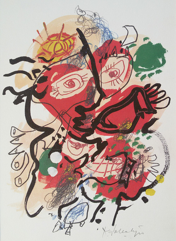 Kees Salentijn - Gezicht, litho (in passe-partout) kopen? Bied vanaf 35!