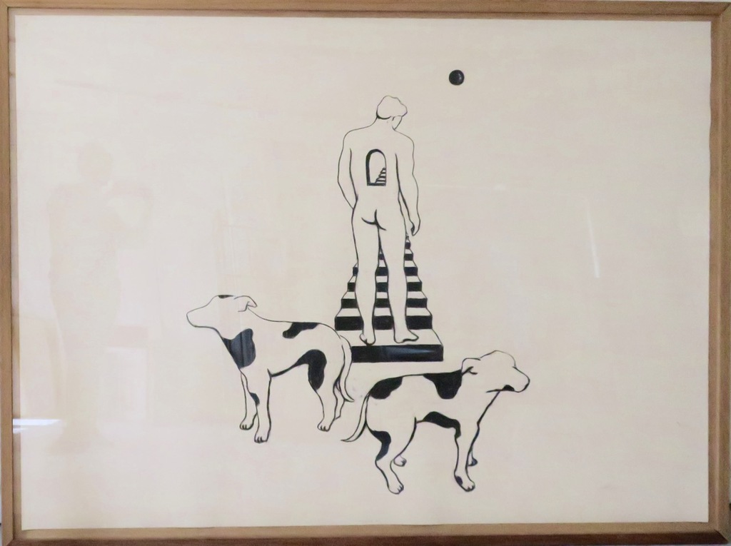 Hans van der Ham: Tekening op papier, Zonder titel - Ingelijst (zeer groot) kopen? Bied vanaf 1!
