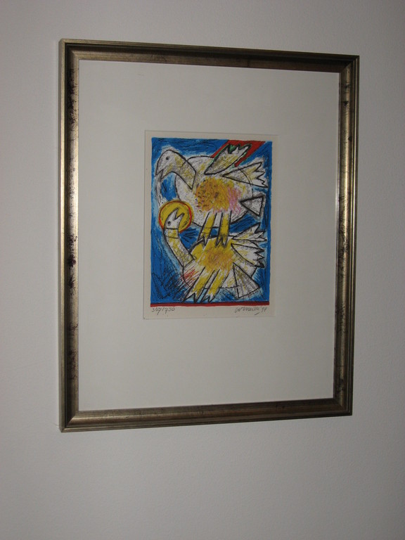 Corneille: 'Les oiseaux amoureux' - gesigneerde zeefdruk - 1994 kopen? Bied vanaf 149!