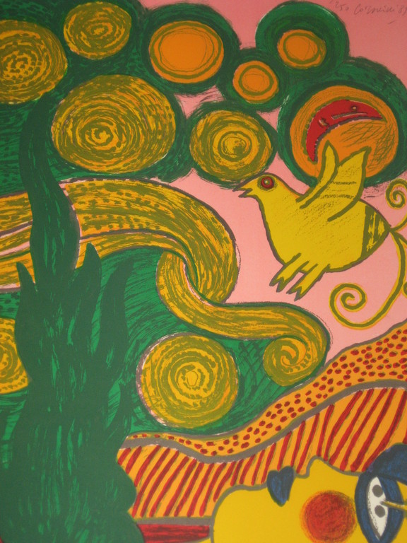 Corneille: Kleurenzeefdruk, Hommage à Van Gogh, 1989 verkocht voor € 345!