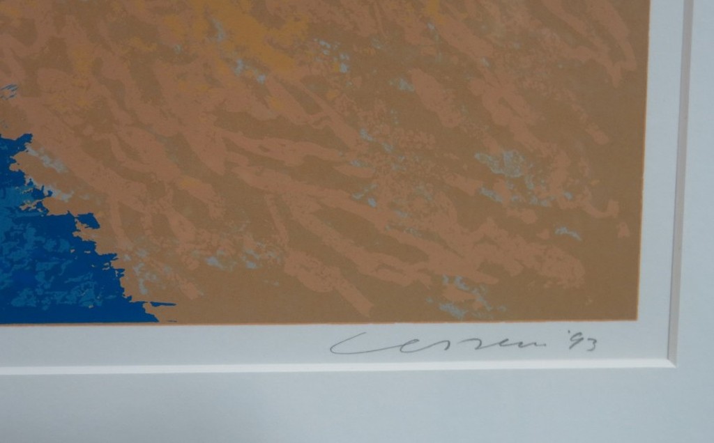 Henk van Vessem: Zeefdruk, Zonder titel - Ingelijst (groot) kopen? Bied vanaf 35!