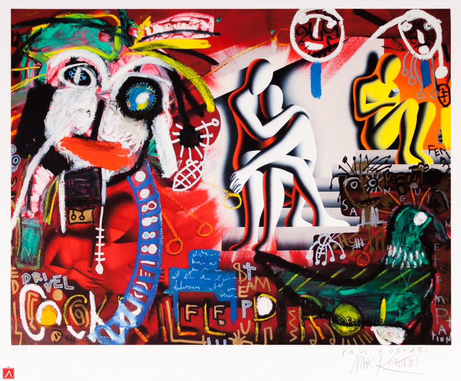 Mark Kostabi + Paul Kostabi 'One step beyond', oplage 50 ex, handgesigneerd en genummerd, 2013 kopen? Bied vanaf 175!