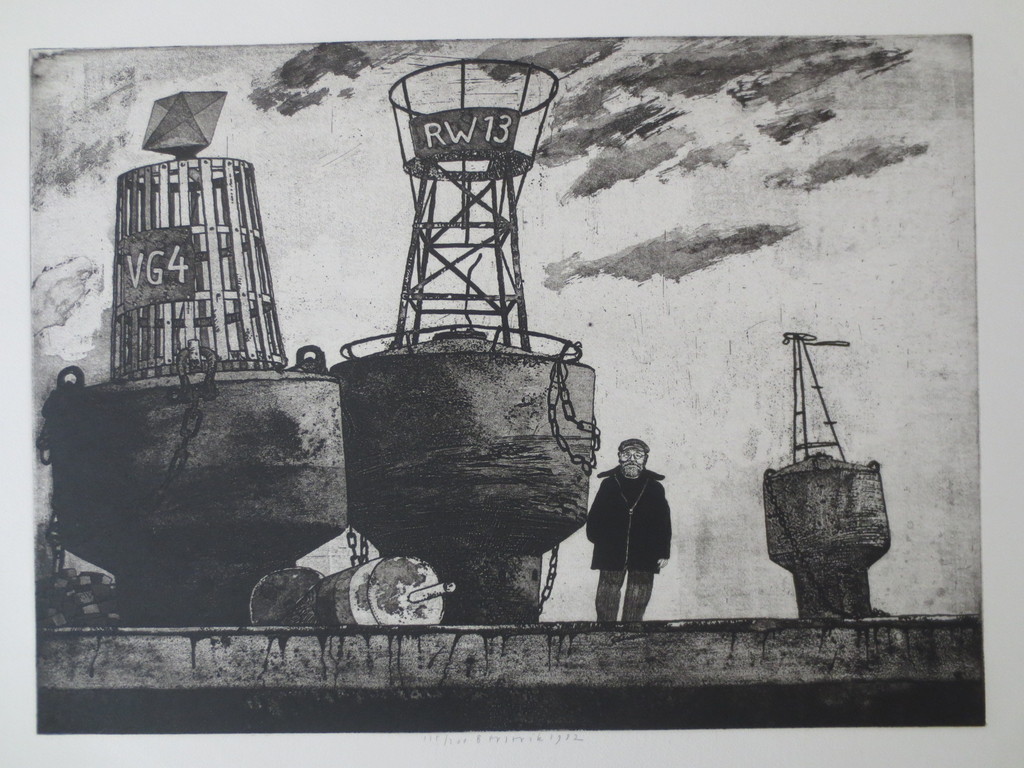 BERSERIK HERMAN -  sepia ets - z.t.  verkocht voor € 80!