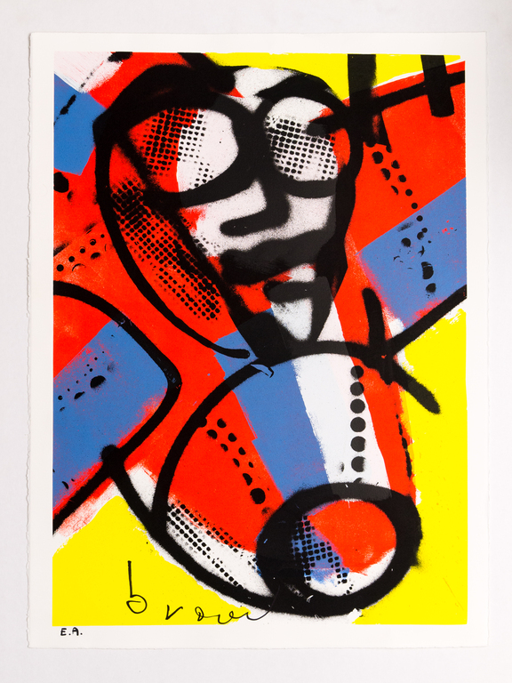 Herman Brood | Zeefdruk | Piloot E.A. verkocht voor € 295!